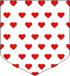 Description : D'argent semé de cœurs de gueule