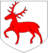 Description : D'argent à un cerf de gueules