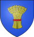 Description : d'azur à la gerbe d'or liée de gueules (Givry)