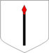 Description : D'argent à une pique de gueules, futée de sable